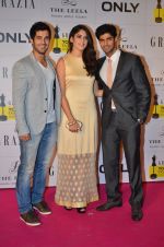 Izabelle Liete, Tanuj Virwani, Aditya Seal at Grazia Young awards red carpet in Mumbai on 13th April 2014